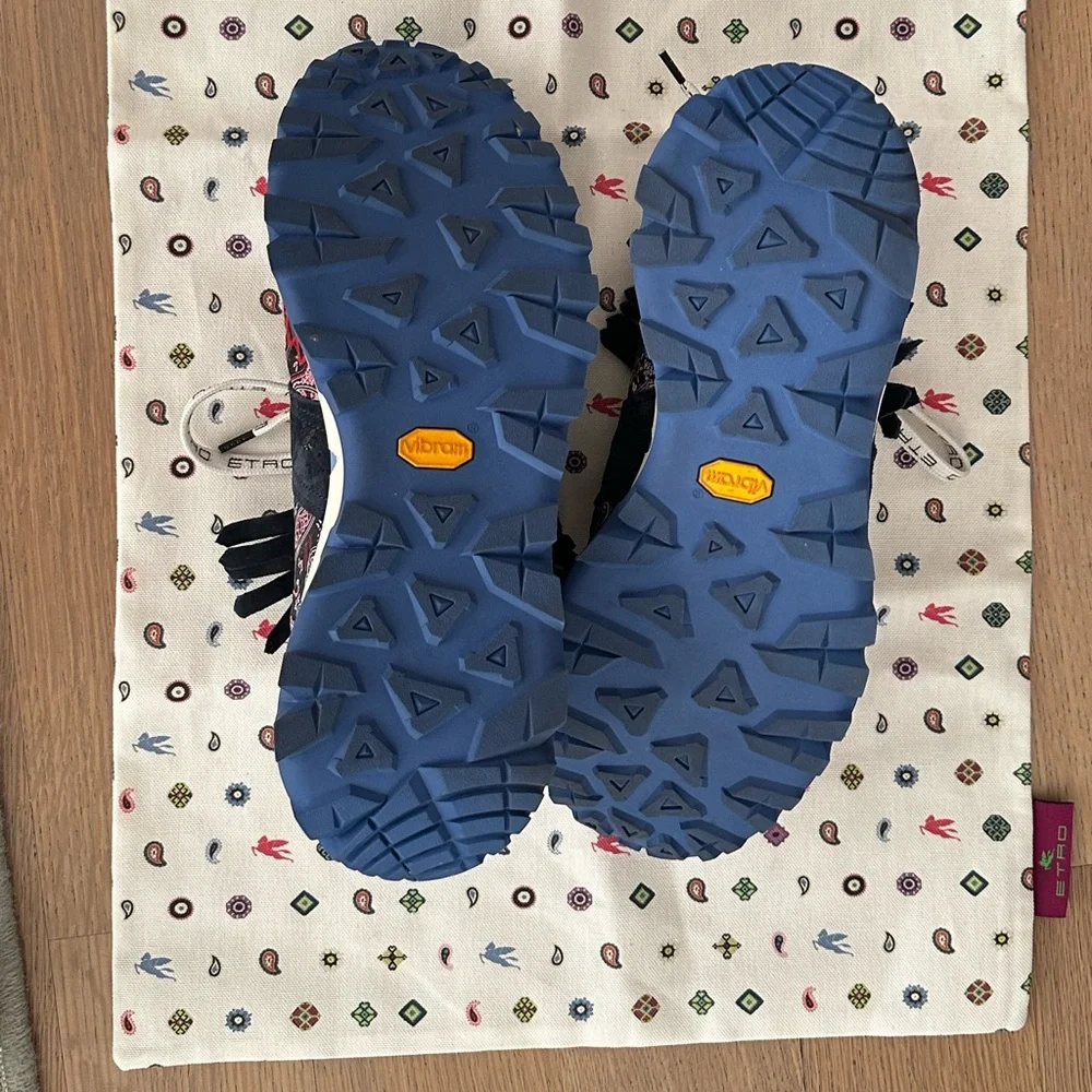 ETRO MENS PAISLEY PRINT EARTHBEAT IN BLUE SZ 10 - Picture 5 of 5